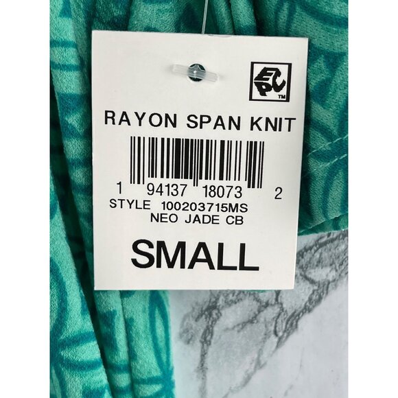 JM Collection Size Small Rayon Span Knit Square Neck Top Neo Jade - Picture 8 of 9